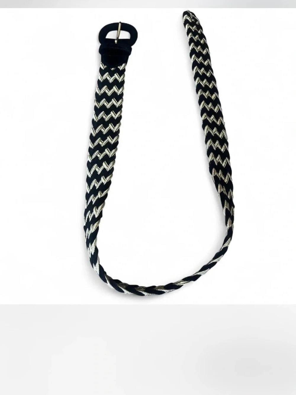 Vintage Lord & Taylor Black and Gold Braided Belt !!!